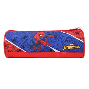 Bagtrotter trousse scolaire ronde spider-man bleu