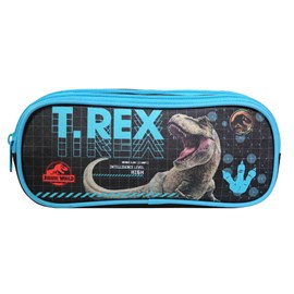 Bagtrotter trousse scolaire 2 compartiments jurassic world noir t-rex