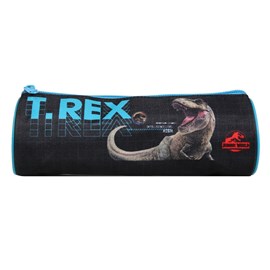Bagtrotter trousse scolaire ronde jurassic world noir t-rex