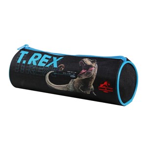 Bagtrotter trousse scolaire ronde jurassic world noir t-rex