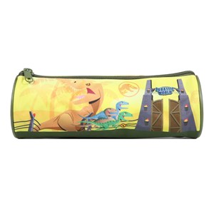 Bagtrotter trousse scolaire ronde jurassic world jaune