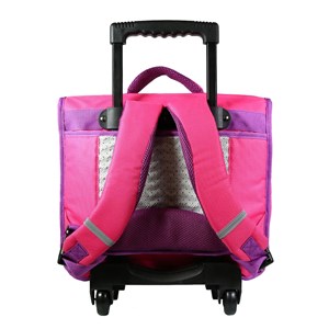 Bagtrotter cartable à roulettes 38 cm phileas rose zèbre