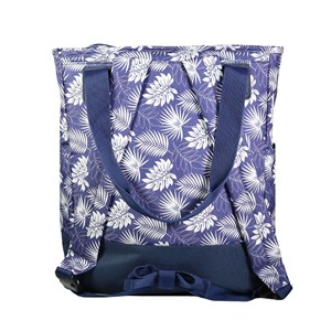 Bagtrotter sac 3 en 1 : sac à dos, sac shopping et yoga offshore bleu fleurs