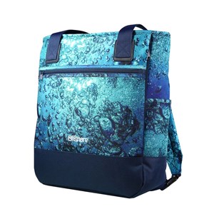 Bagtrotter sac 3 en 1 : sac à dos, sac shopping et yoga offshore bleu bulles
