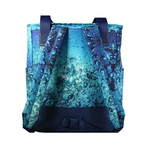 Bagtrotter sac 3 en 1 : sac à dos, sac shopping et yoga offshore bleu bulles