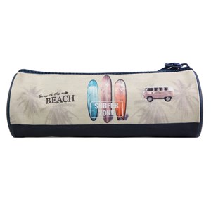 Bagtrotter trousse scolaire ronde offshore beige van & surf