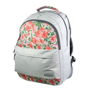 Bagtrotter sac à dos 2 compartiments offshore gris fleurs