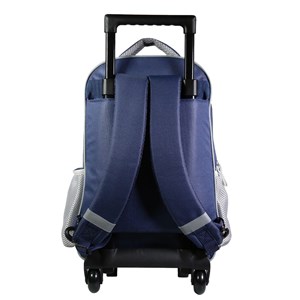 Bagtrotter sac à dos à roulettes poivre blanc bleu skateur