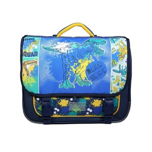 Bagtrotter cartable 38 cm phileas bleu dinosaure