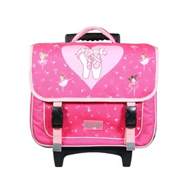 Bagtrotter cartable à roulettes 38 cm phileas rose danseuses