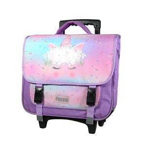 Bagtrotter cartable à roulettes 38 cm phileas violet licorne