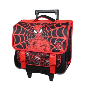 Bagtrotter cartable à roulettes 38 cm spider-man noir