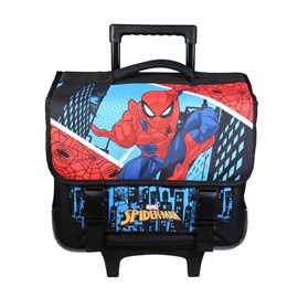 Bagtrotter cartable à roulettes 38 cm spider-man bleu