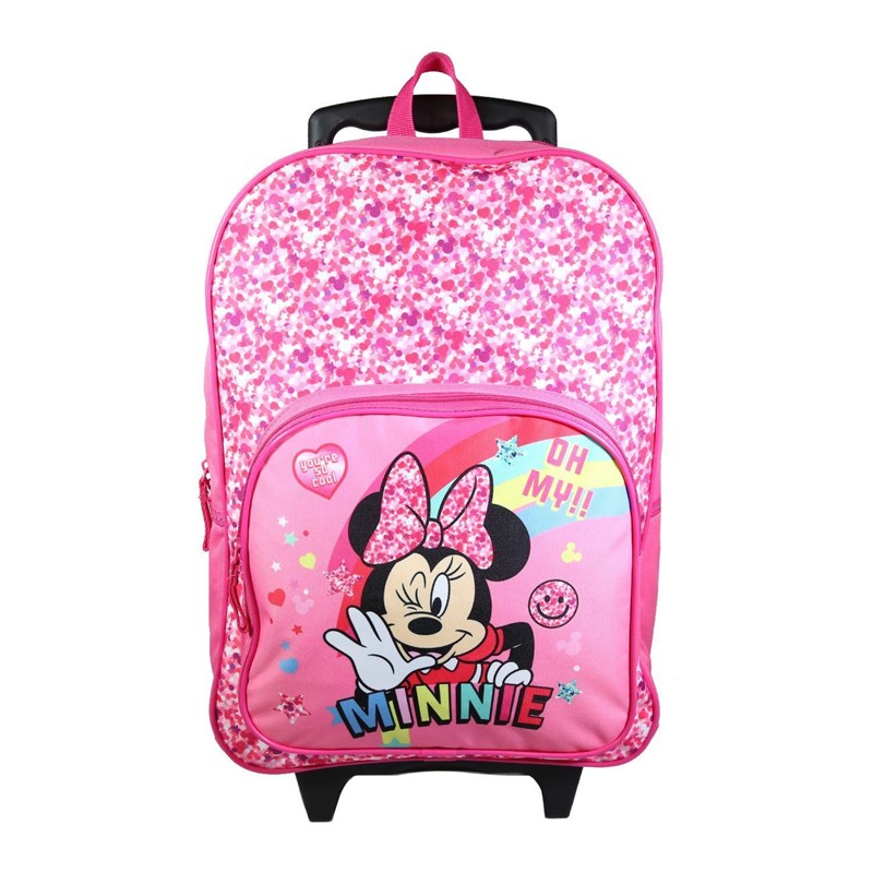 Bagtrotter sac à dos à roulettes minnie so cool rose