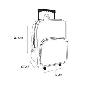 Bagtrotter sac à dos à roulettes minnie so cool rose