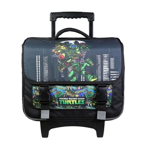 Bagtrotter cartable à roulettes 38 cm tortues ninja noir