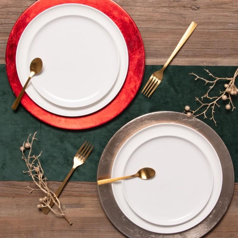 Assiette paillette 33 cm x6