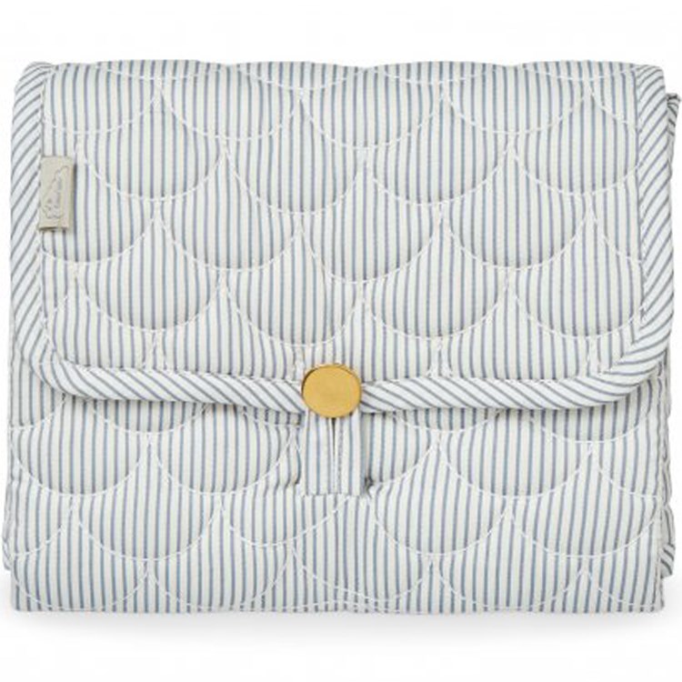 Tapis à langer nomade classic stripes blue