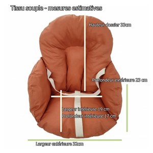 Coussin coupey marron