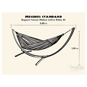 Hamac sur pied latino xl poligono turquo