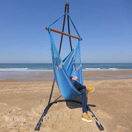 Hamac chaise azur xxl + support lunatta