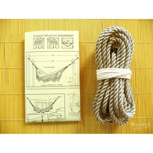 Corde pour hamac beige 8mm 3 torons