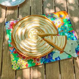 Planche en verre  bleu