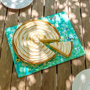 Planche en verre  bleu clair