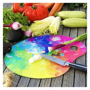 Planche en verre  multicolore