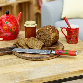 Couteau à pain  rouge