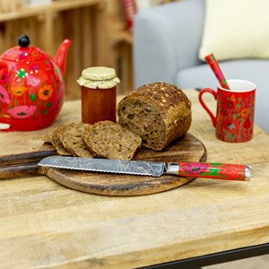 Couteau à pain  rouge