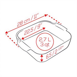 Appolia plat à four carré, light blue,