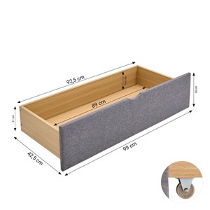Kit de 2 tiroirs coulissants de lit