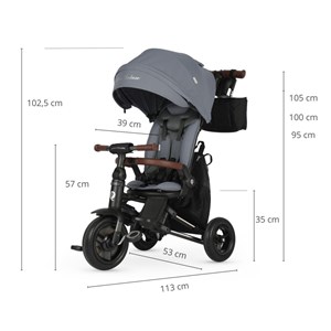 Tricycle qplay nova deluxe gris