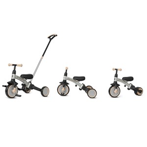 Tricycle qplay stager 3-en-1 argent