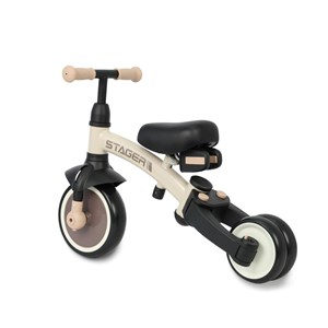 Tricycle qplay stager 3-en-1 marron
