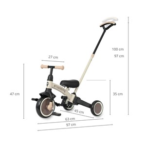 Tricycle qplay stager 3-en-1 marron