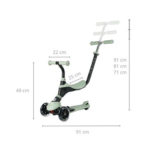 Trottinette qplay sema pro 3-en-1 verte