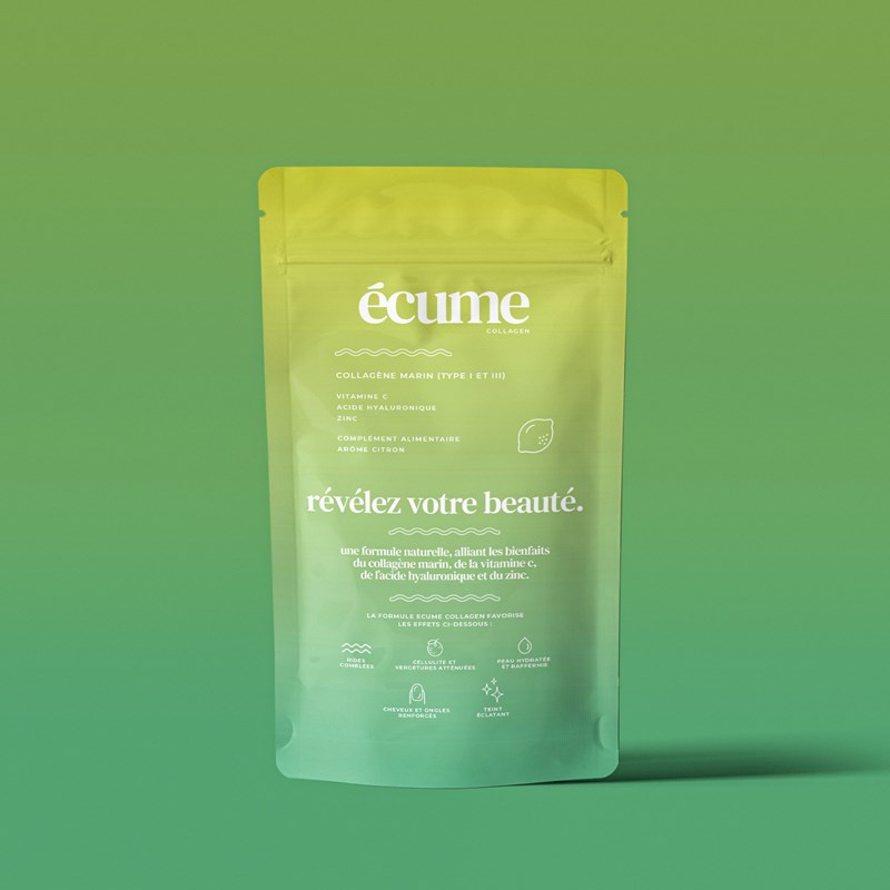 Ecume Collagen - Collagène marin beauté - 2 mois (2 sachets) - citron