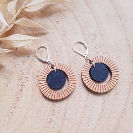 Boucles vegan bulles marine