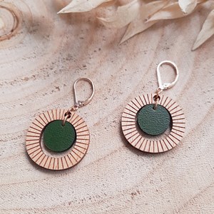 Boucles vegan bulles vert de gris