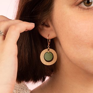 Boucles vegan bulles vert de gris