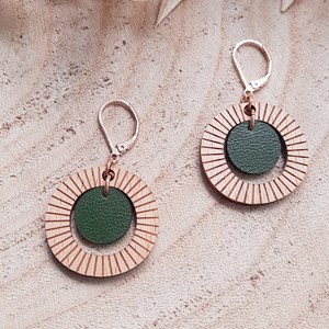 Boucles vegan bulles vert de gris