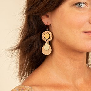 Boucles longues ethnique champage