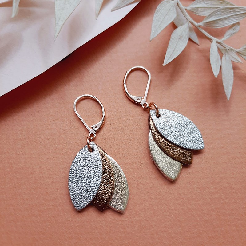 Boucles en cuir les chouchous glacé