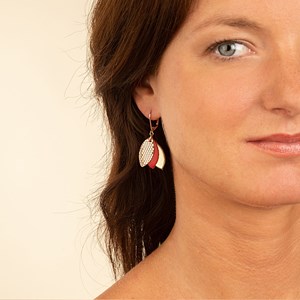 Boucles en cuir les chouchous rouge