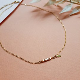 Collier cube mini rêve golden