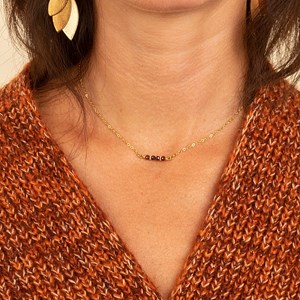 Ras du cou mini rêve pierre fine grenat