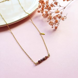 Ras du cou mini rêve pierre fine grenat