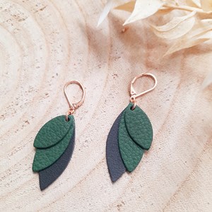 Boucles mini céleste vert de gris